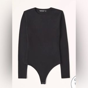 Long-Sleeve Cotton Seamless Fabric Crew Bodysuit by Abercrombie size SMALL